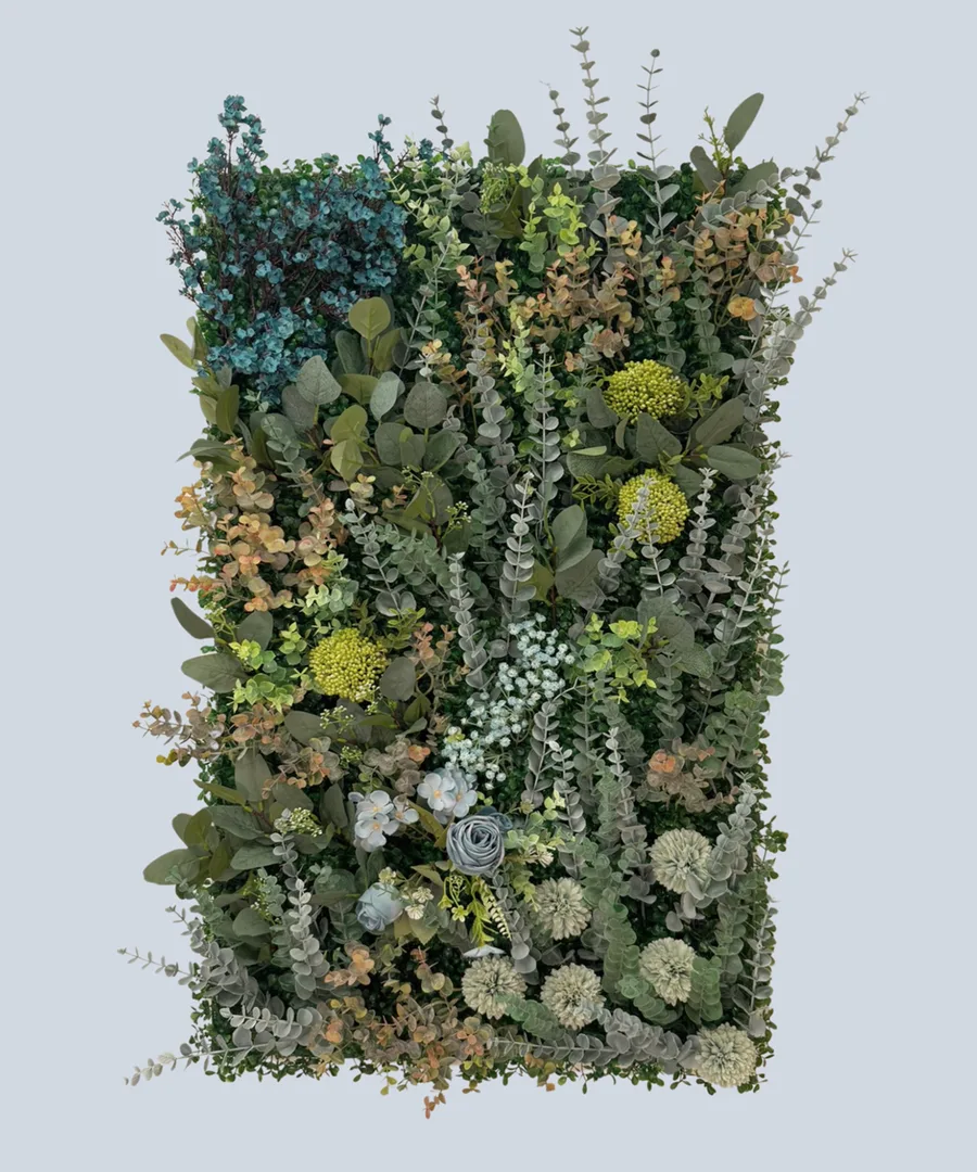 Panel Rusticali — panel ze sztucznych roślin, skandynawski, stonowany, Green Thumbs
