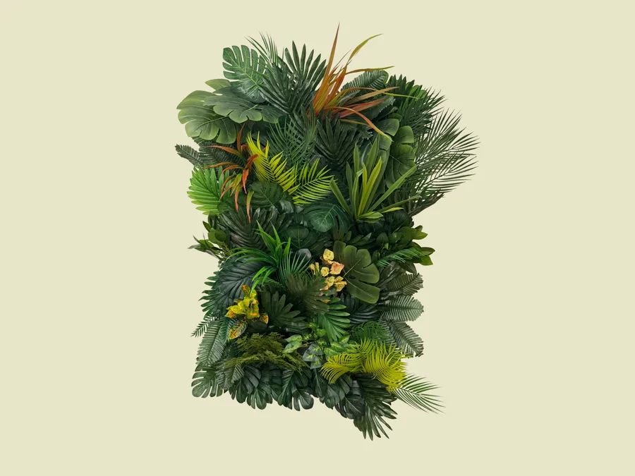 Panel Tropis — panel ze sztucznych roślin, tropikalny bez kwiatów, Green Thumbs